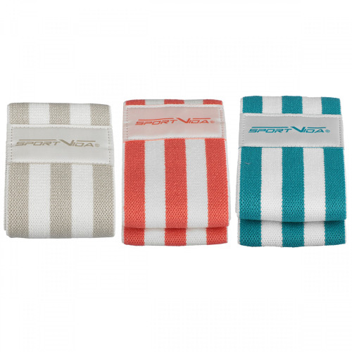 Резинка для фитнеса  SportVida Hip Band 3 шт. SV-HK0363 - фото №2